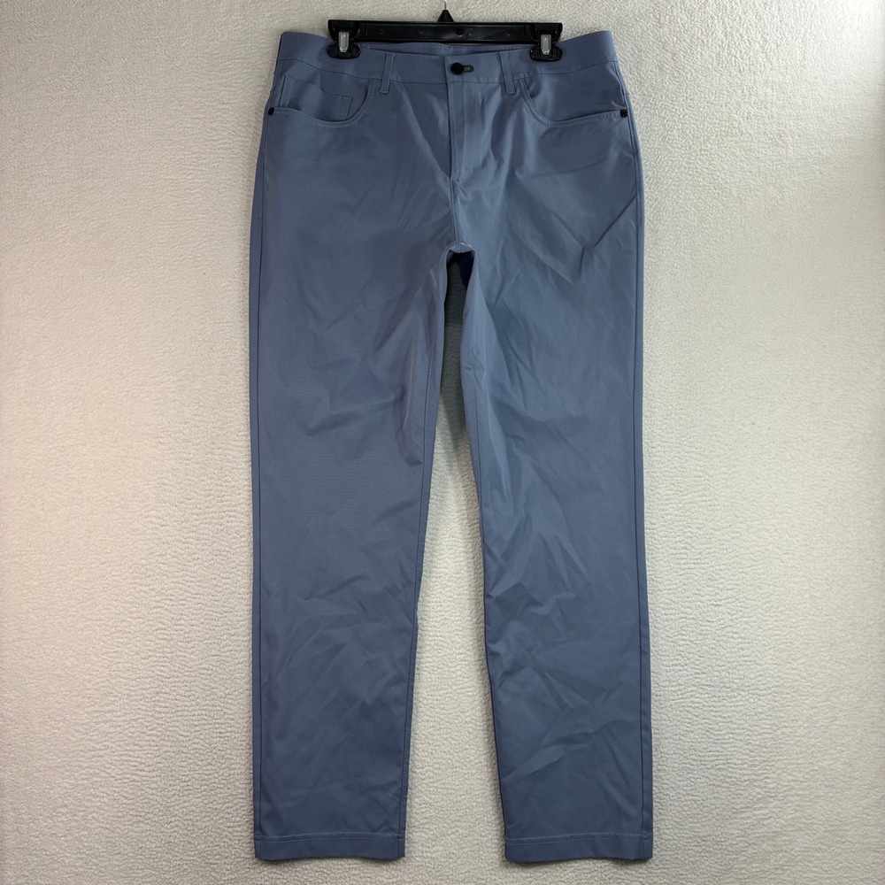 Public Rec Dealmaker Pants Men 34x30 Blue Performance 5 Pocket Tech Stretch Golf
